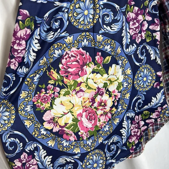 ARATTA Silent Journey Womens Plaid Flannel Button Down Shirt M Boho Western Bell - Picture 7 of 13